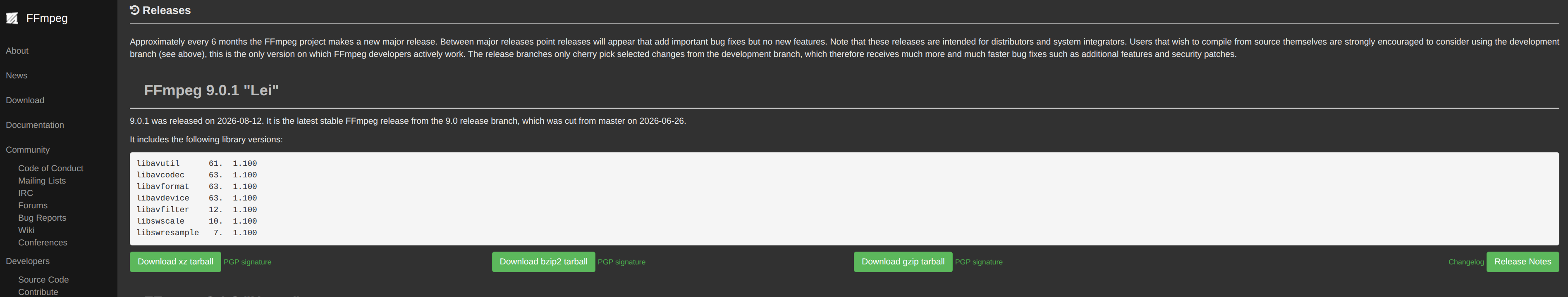 FFmpeg 9.0.1 代号 Lei：怀念我的 FFmpeg 领路人雷霄骅