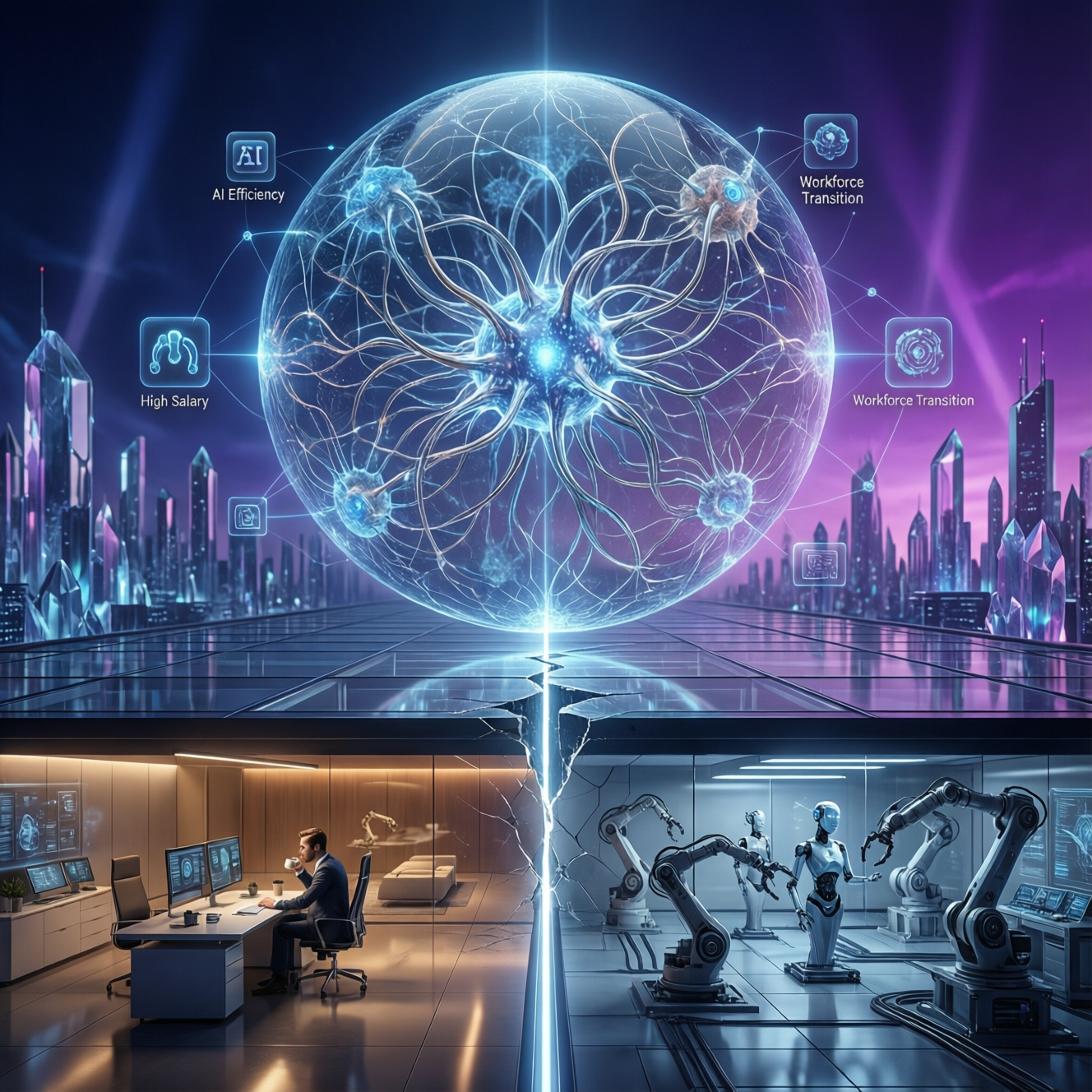 百万薪酬与AI清退:技术繁荣下的效率与伦理之困